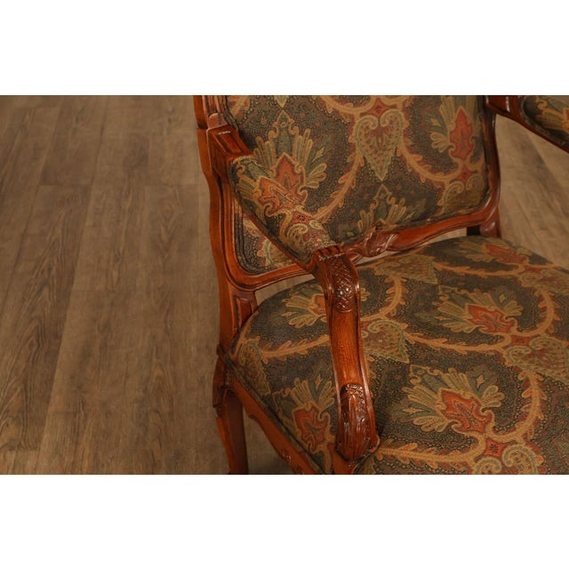 Wood Woodmark Originals Italian Rococo Style Pair of Armchairs For Sale - Image 7 of 18