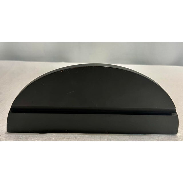 Late 20th Century Vintage Hollywood Regency Solid Brass & Ebonized Wall Bracket Shelf For Sale - Image 5 of 6