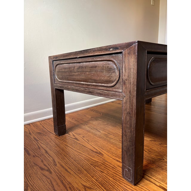 Wood 19th Century Chinese Tea Table With (2) Drawers For Sale - Image 7 of 17