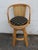 Hollywood Regency Swivel Bamboo Rattan Barstools a Set of Three 6380 For Sale - Image 9 of 17