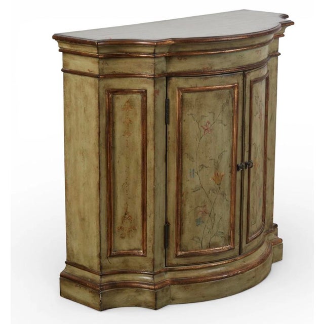 Venetian Style Painted Two Door Sideboard Cabinet.