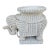 White Wicker Elephant With Tusks Side Table For Sale