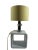 Table lamp from Kaiser shine. Chrome -plated foot with 3 glass elements. The dimensions mentioned are including umbrella....