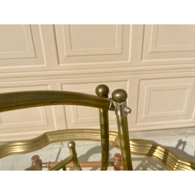 Metal 1960s Mid-Century Brass Magazine Rack For Sale - Image 7 of 13