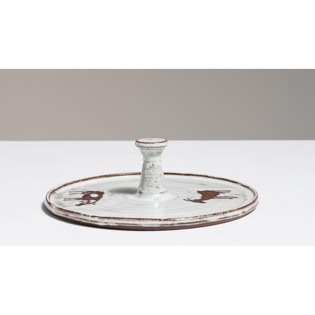 1970s Germany White Ceramic Platter For Sale - Image 15 of 15