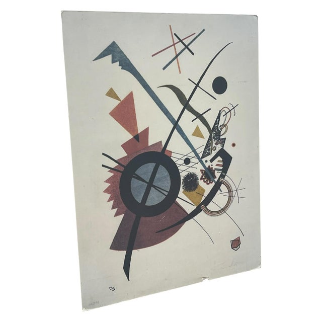 Abstract Vintage Abstract Geometric Composition Print After Wassily Kandinsky, Signed and Numbered. For Sale - Image 3 of 10