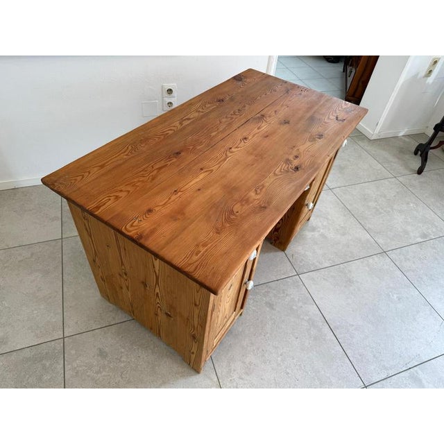 Gründerzeit Desk in Pine Softwood, 1875 For Sale - Image 3 of 14