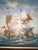 1950s J. Harvey Naval Battle Maritime Oil on Canvas Painting For Sale - Image 11 of 12