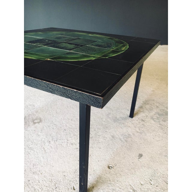Mid-Century Studio Ceramic Tile Coffee Tabe, Belgium, 1960s For Sale - Image 11 of 17