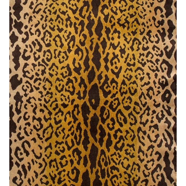 Sample - The House of Scalamandré Leopardo Fabric, Ivory, Gold & Black For Sale