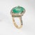 Modern Late 20th Century 8.45ct Emerald Diamond Ring Vintage 14k Yellow Gold Size 7.75 Pear Cut Cocktail For Sale - Image 3 of 6