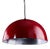 Italian Hemispherical Red Aluminum Pendant Lamp with Round Holes on Top, 1970s For Sale