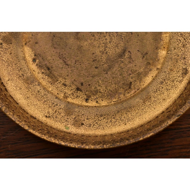 Early 20th Century Tiffany Studios New York Bronze Doré Shallow Bowl or Tray With Decorative Border For Sale - Image 5 of 9