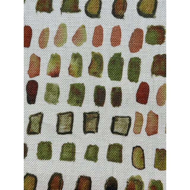 Traditional Filippo Uecher Benedetto Linen Fabric 2 1/2 Yards Green For Sale - Image 3 of 6