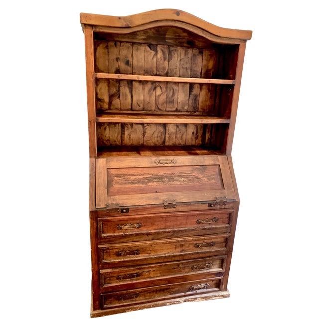 Antique Rustic Pecky Cypress Secretary Desk Chairish
