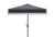 Outdoor Milan Fringe 7.5 ft Square Crank Umbrella - Navy/White For Sale In Philadelphia - Image 6 of 6