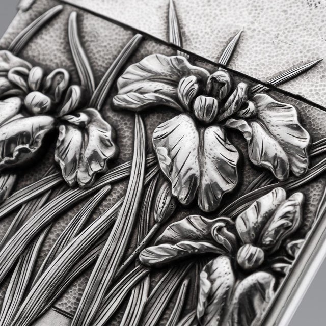 Antique 20th Century Japanese Meiji Silver Card Case, 1900s For Sale - Image 10 of 16