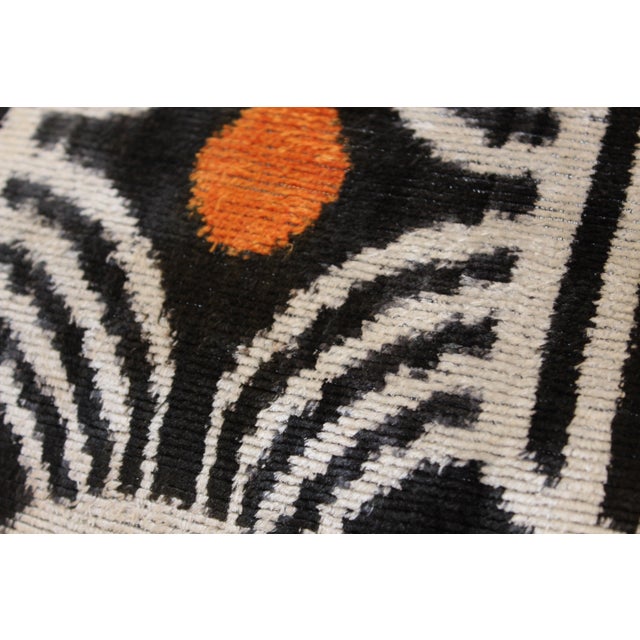 2020s Contemporary Velvet Ikat Bohemian Throw Pillow For Sale - Image 5 of 8