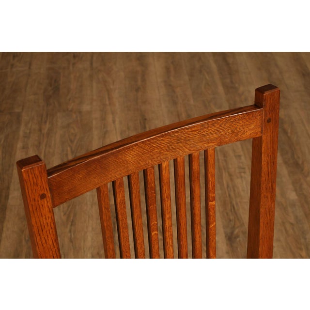 Stickley Mission Collection Set Of Eight Dining Chairs For Sale - Image 16 of 18