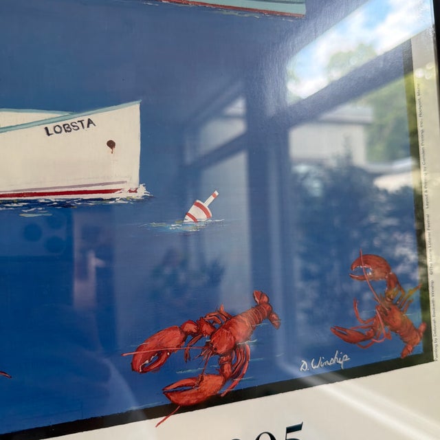 Official 2005 Maine Lobster Festival Framed Poster For Sale - Image 9 of 12