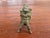 Folk Art 1960s Folk Art Brass Toothpick/Match Holder Thimble Basket Held by 2 Turkish Workmen For Sale - Image 3 of 5
