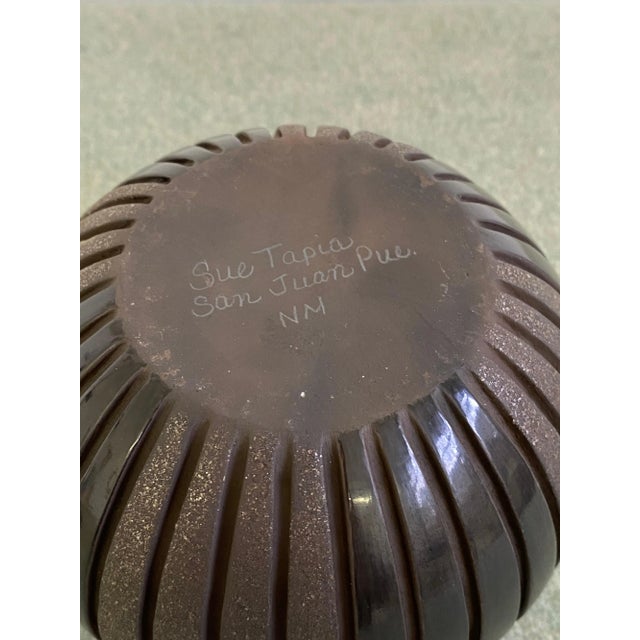 Sue Tapia Incised Pot For Sale - Image 4 of 8