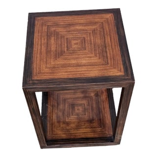 Late 20th Century Theodore Alexander Vanucci Cubed Accent Table Mid Century Modern Style For Sale