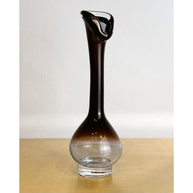 Glass Vintage Vase by Nils Landberg for Orrefors, 1950s For Sale - Image 7 of 7