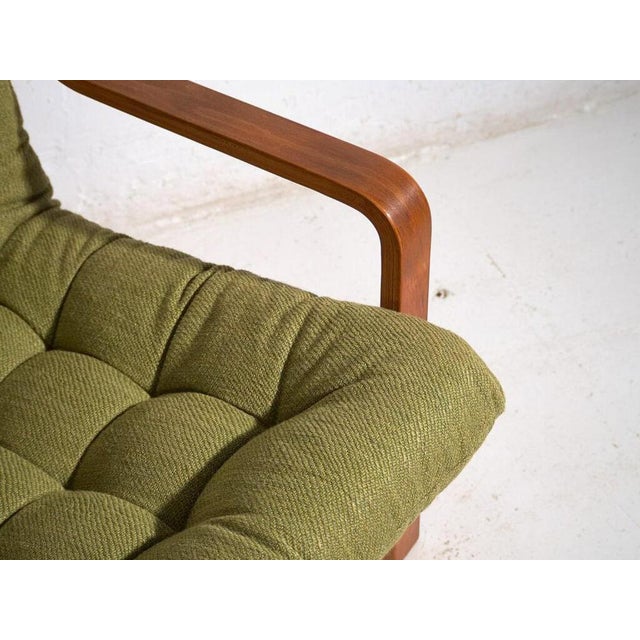 Mid-Century Modern Vintage Lounge Chair in Green For Sale - Image 3 of 8