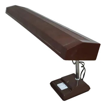 English Ministerial Table Lamp in Plastic and Steel, 1970s For Sale