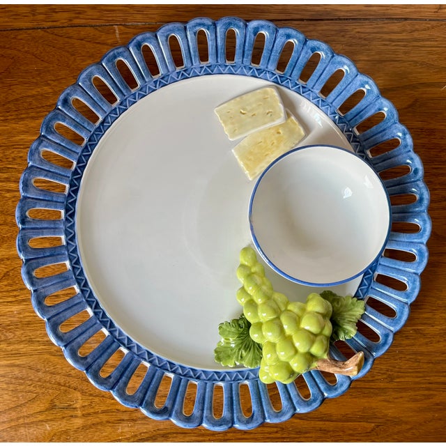 Italian Chip & Dip Serving Platter-Mane Lion For Sale In New York - Image 6 of 9