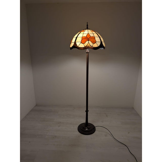 Tiffany Stained Glass Floor Lamp For Sale - Image 12 of 18