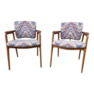 Mid Century Swedish Prince Sigvard Bernadotte Tilt Back Lounge Chairs- Set of 2