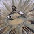 Vintage Gilt Sunburst Wall Light with Textured Dome, 1950s For Sale - Image 9 of 14