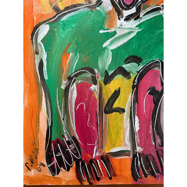 Peter Keil “Art” by Artist Peter Keil, Original Titled Painting (1964) For Sale - Image 4 of 12