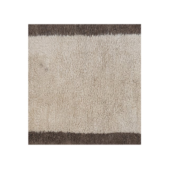 1960s 1960s Vintage Organic Wool Turkish Tulu Rug 2'9'' X 4'1'' For Sale - Image 5 of 12