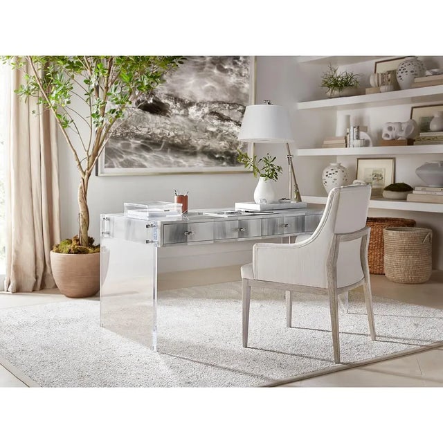 Modern White Dining Arm Chair For Sale In Greensboro - Image 6 of 9