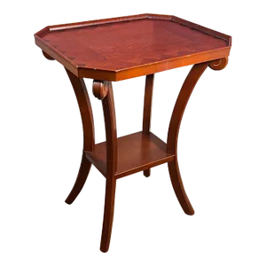 Late 20th Century Vintage Gallery Top Parquetry Side Table
