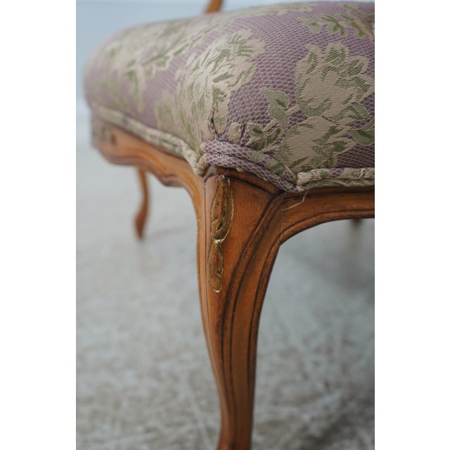 Pair of French Louis XV Style Open Armchairs Fauteuils For Sale - Image 16 of 18