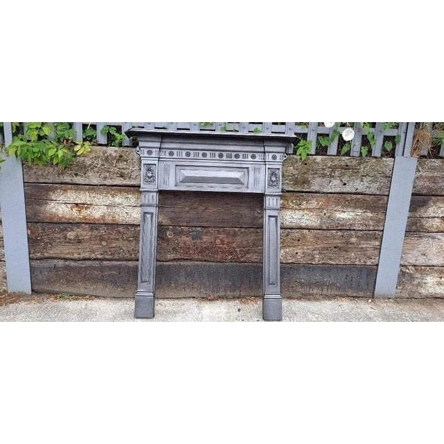 An impressive original victorian cast iron fireplace surround dating precisely to 1895, reclaimed from a period property...