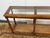 Wood Faux Bamboo Console Table With Glass Top For Sale - Image 7 of 12
