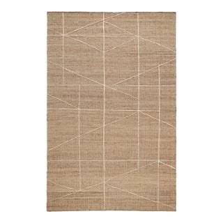 Marie Flanigan for Dash & Albert Judson Natural/Ivory Woven Jute Rug, 7' 6" x 9' 6" For Sale