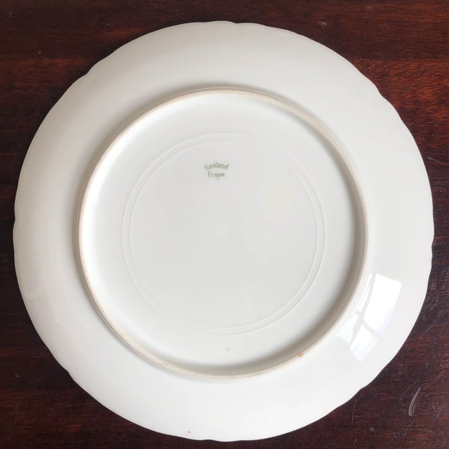 Antique French Limoges Decorative Porcelain Plate For Sale - Image 9 of 12