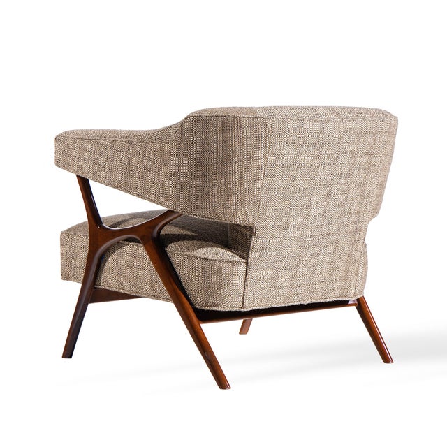 Brown Ward Bennett Mid Century Sculptural Walnut Lounge Chairs - Pair For Sale - Image 8 of 12