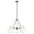 The Clark five light single tier chandelier in brushed nickel enhances the beauty of your home with ample light and style...
