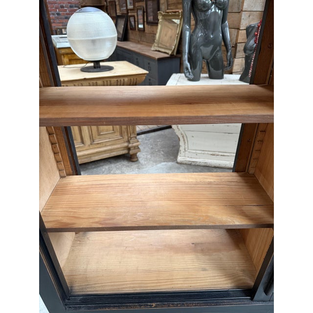 Double-Sided Display Case with a Weathered Finish For Sale - Image 9 of 13