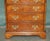 2000 - 2009 George III Style Burr Elm Chest of Drawers with Brushing Slide For Sale - Image 5 of 18