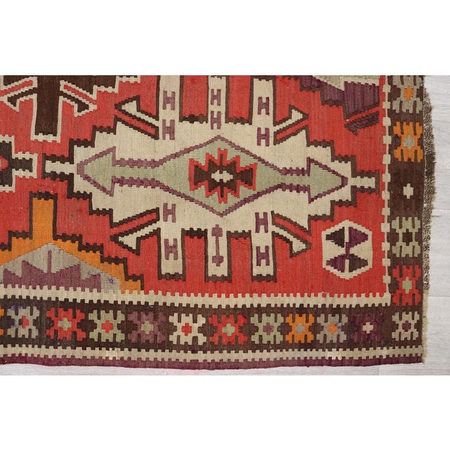 Caucasian Kilim Rug, 1920s For Sale - Image 14 of 18