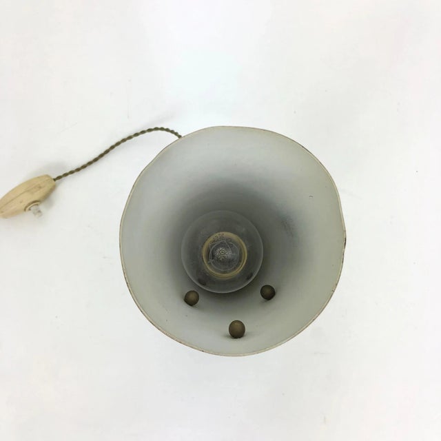 Gio Ponti Steel, Brass & Glass Table Lamp, 1950s For Sale - Image 4 of 5