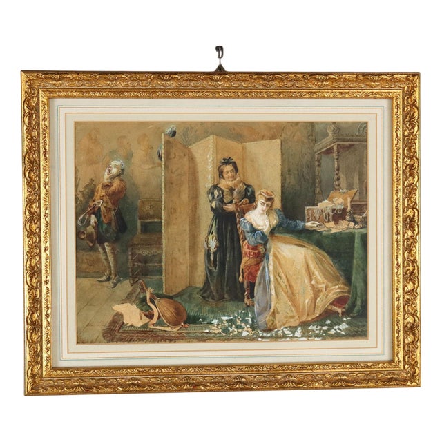 Pietro Michis, Untitled, Mixed Media on Paper, Framed For Sale